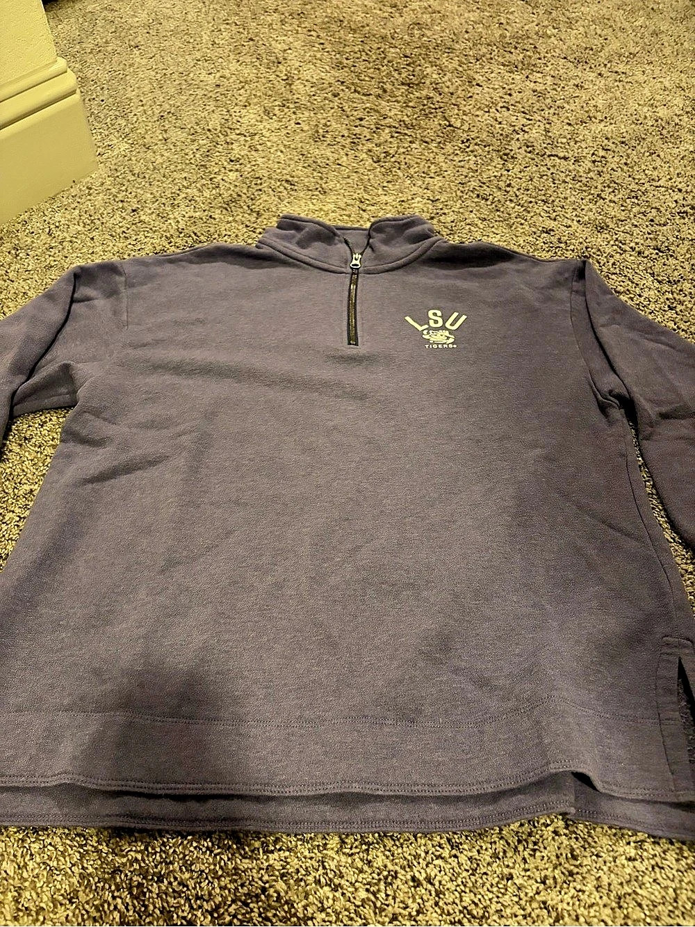 Red Shirt LSU Tigers quarter-zip pullover Purple XL Quarter-Zip Pullover